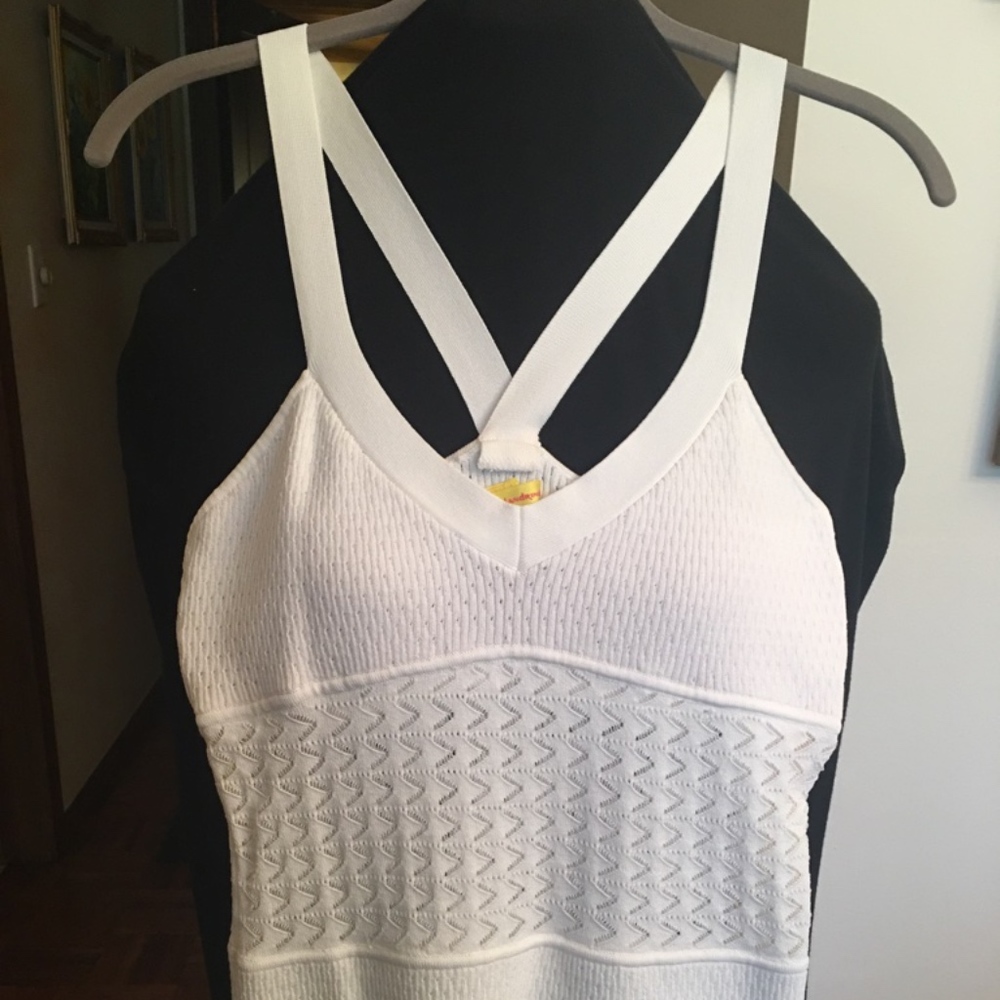 Catherine Malandrino White Cross Strap Tank